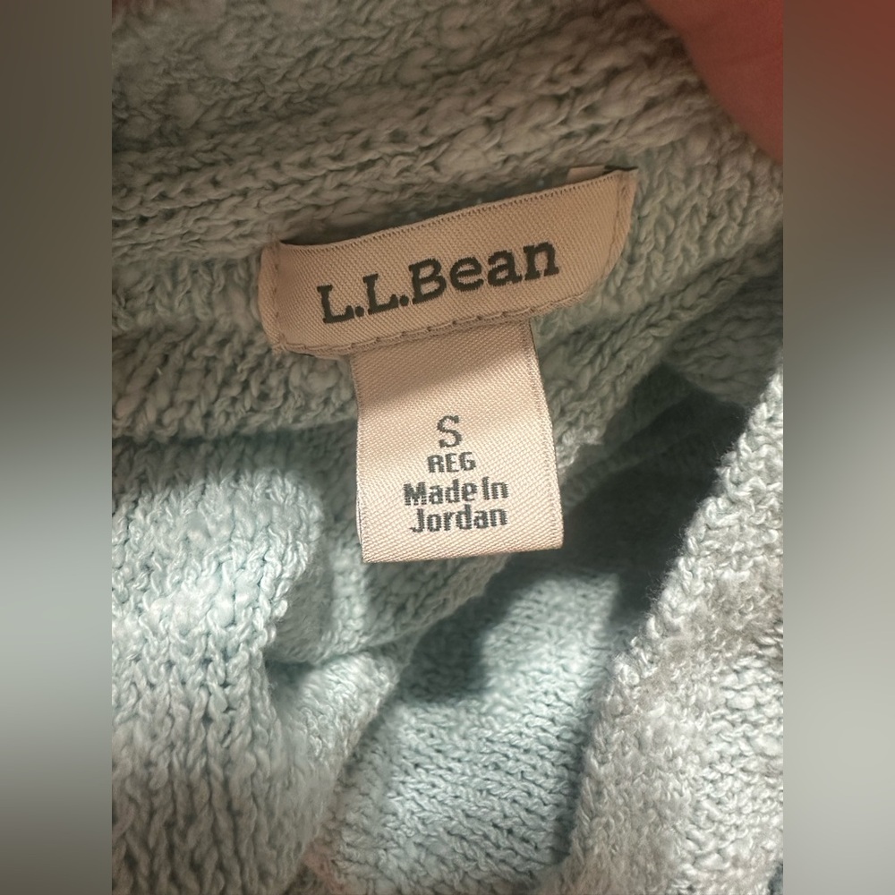 LL Bean Women's Midweight Cotton Slub Sweater, Henley Short-Sleeve EUC SIZE S - Picture 7 of 8